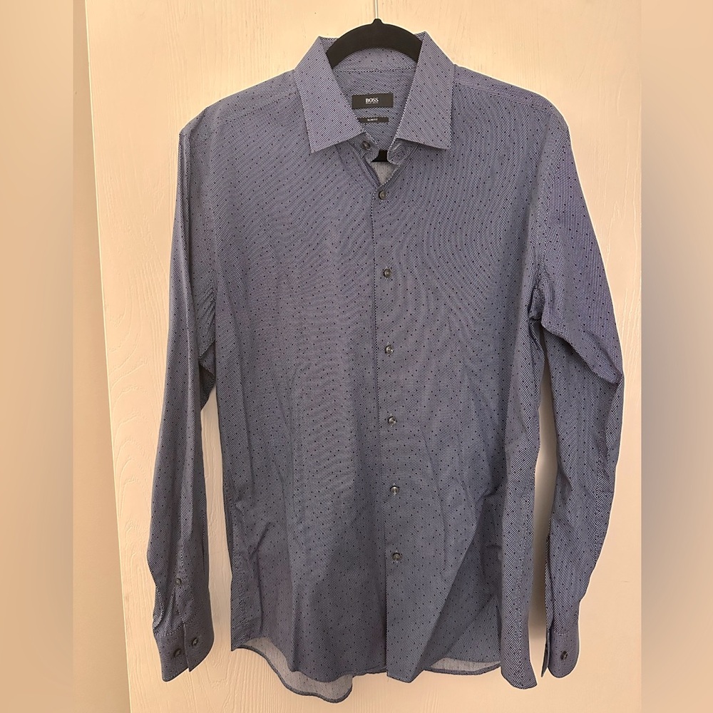 Boss Slim-Fit Button Up Shirt Printed - Neck 16 1/2 - 42